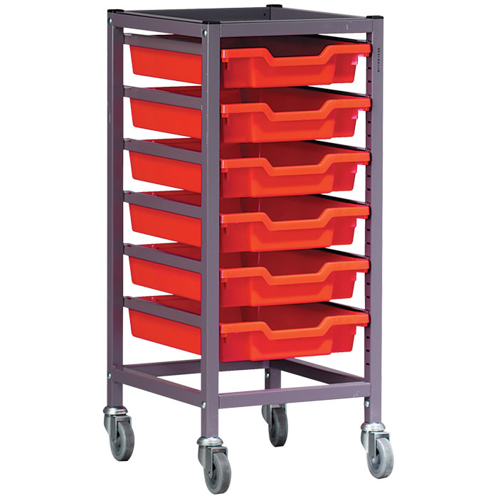 Gratnells Complete Low Height Single Column Trolley Set - 860mm