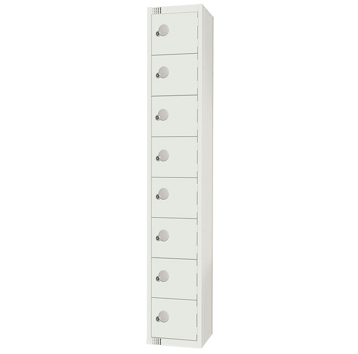 All White Eight Door Locker