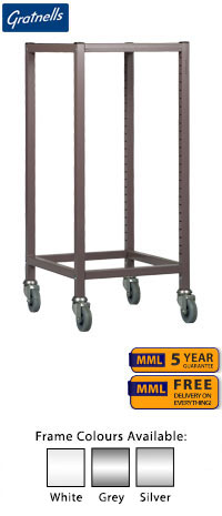 Gratnells Low Height Empty Single Column Trolley - 860mm (holds 6 shallow trays or equivalent)