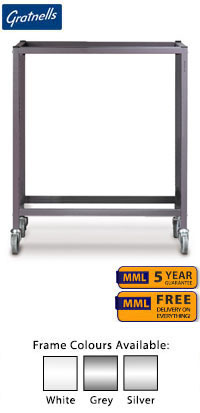 Gratnells Science Range - Bench Height Double Span Adjustable Trolley With No Shelves - 860mm