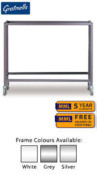 Gratnells Science Range - Bench Height Treble Span Adjustable Trolley With No Shelves - 860mm