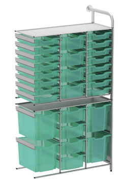 Callero Custom - Flexi Store Add On Unit (4 Jumbo/4 Deep & 16 Shallow/4 Deep Trays)