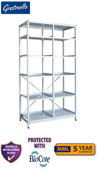 Gratnells Classic Medical Double Column Frame With 10 Standard Shelves