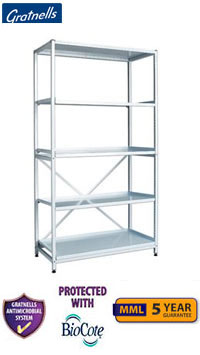 Gratnells Classic Medical Wide Column Frame With 4 Standard Shelves