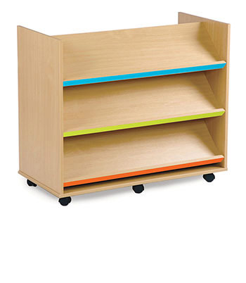 Bubblegum Range - Double Sided Library Unit with Angled Shelves