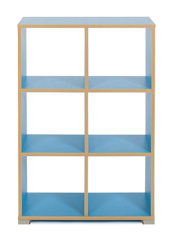 Bubblegum Storage Room Divider - Tall 6 Compartment Unit