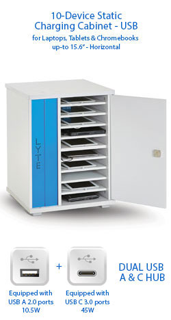 LapCabby Lyte 10 Single Door Static - Dual USB