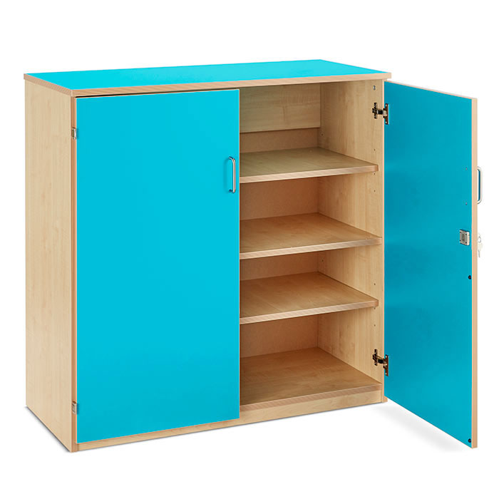 Stock Cupboard with 1 Fixed & 2 Adjustable Shelves (Height: 1018mm)