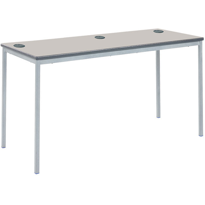 ClassCore Computer Rectangular Table with Portholes - 1800 x 750mm