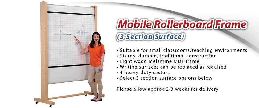 Mobile Rollerboard Frame (3 Section Surface) 