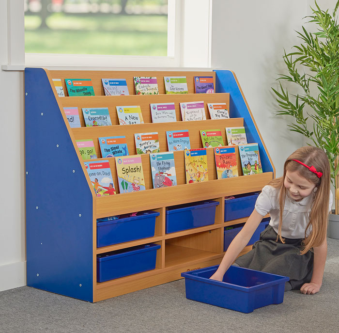 Milan Tiered Bookcases - 6 Small Tray Unit