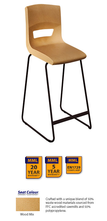 Postura Plus High Chairs Wood Mix