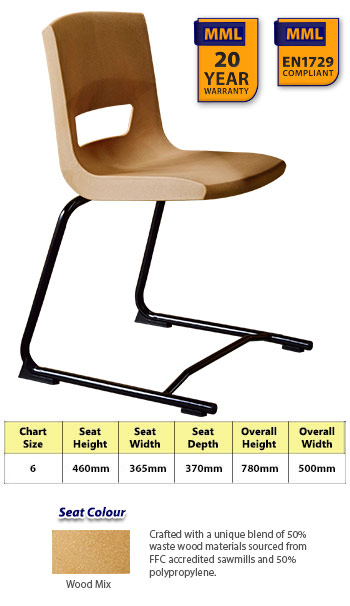 Postura Plus Reverse Cantilever Chair Wood Mix