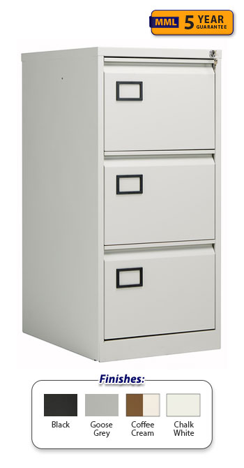 Bisley 3 Drawer Steel Filing Cabinet