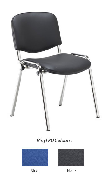 Club Chair - Vinyl PU with Chrome Frame