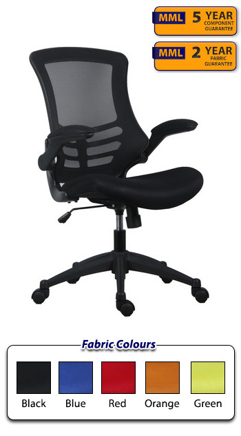 Marlos Mesh Back Office Chair With Folding Arms