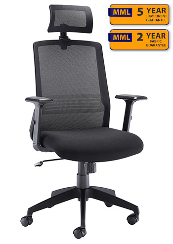 Denali High Back Office Chair with Headrest