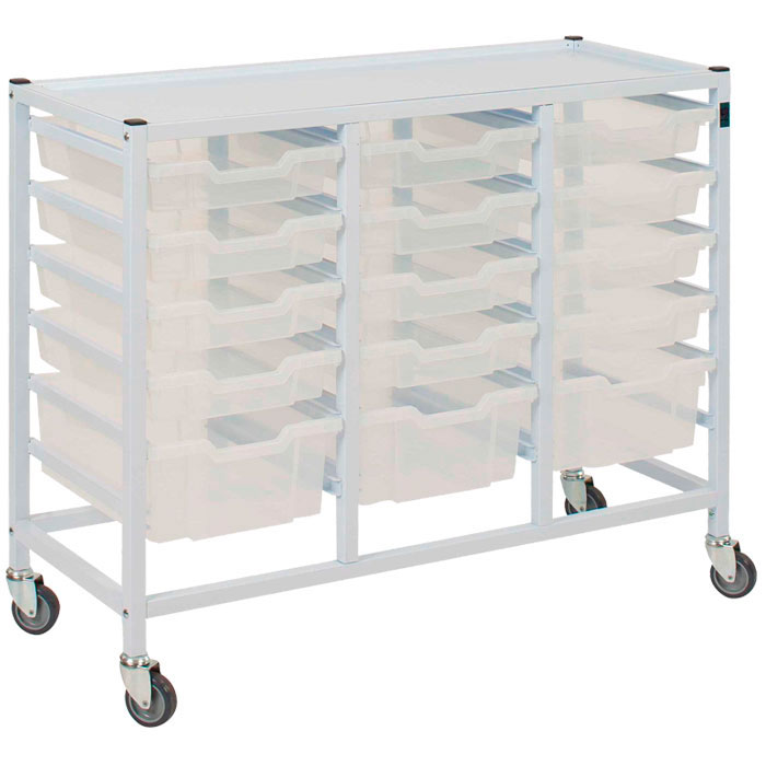 Gratnells Compact Medical Treble Column Trolley Complete Set A