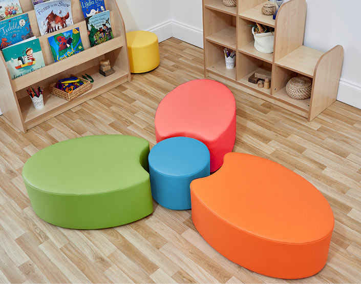 Acorn Primary Petal Foam Seat (Set of Three & Dot)