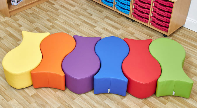 Acorn Primary Fish Foam Seats - (Set of Six)