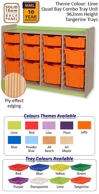 KubbyClass Quad Bay Combination Tray Units - 5 Heights