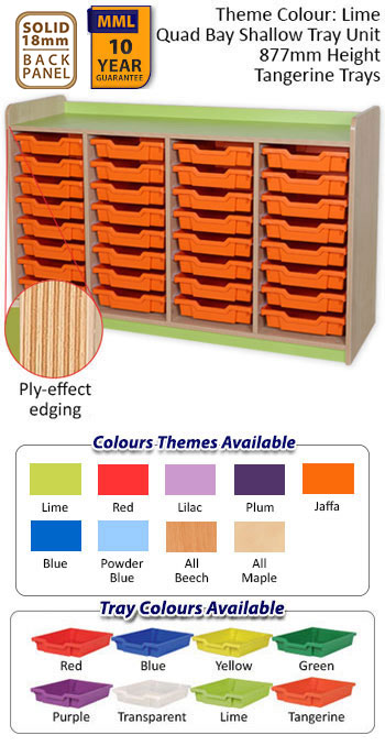 KubbyClass Quad Bay Shallow Tray Units - 5 Heights