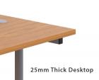 Cantilever Office 600mm Depth Rectangular Desk - view 2