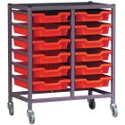 Gratnells Complete Low Height Double Column Trolley Set - 860mm - view 1