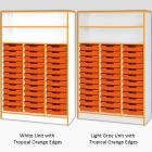 Jaz Storage Range - Triple Width Tray Unit With Top Open Storage - view 5