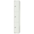 All White Three Door Locker - view 1