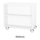 Sturdy Storage - White 1000mm Wide Mobile Double Sided Bookcase - view 1