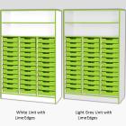 Jaz Storage Range - Triple Width Tray Unit With Top Open Storage - view 3