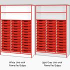 Jaz Storage Range - Triple Width Tray Unit With Top Open Storage - view 6