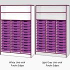 Jaz Storage Range - Triple Width Tray Unit With Top Open Storage - view 4