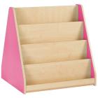 Bubblegum Double Sided Library Unit with 3 Tiered Fixed Shelves On Both Sides - view 1