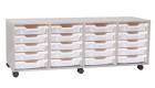 Sturdy Storage - Quad Shallow Tray Grey Column Unit - view 1