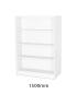 Sturdy Storage - White 1000mm Wide Double Sided Bookcase - view 3