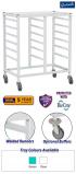 Gratnells Compact Double Column Fixed Runner Trolley - 850mm High - view 1