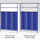 Jaz Storage Range - Triple Width Tray Unit With Top Open Storage - view 2