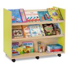 Bubblegum Library Unit With 2 Angled & 1 Horizontal Shelf On Both Sides - view 4